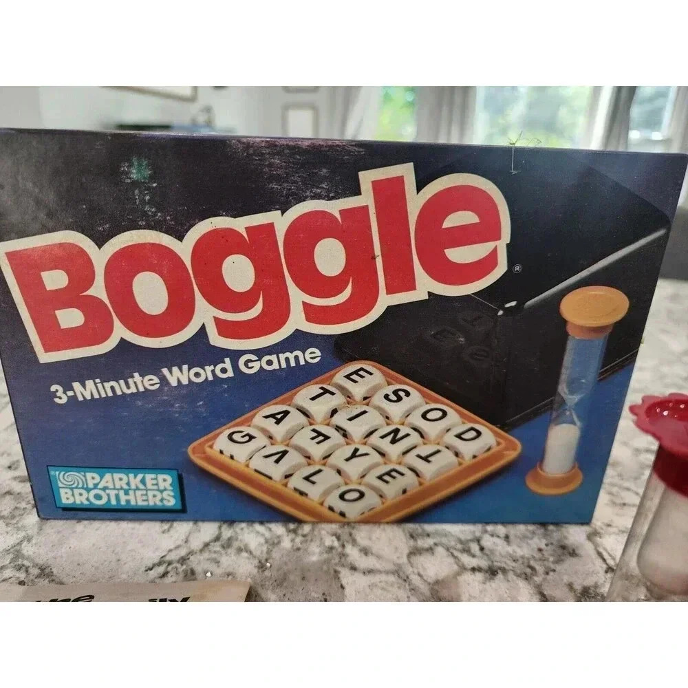 Vintage 1987 Boggle 3-Minute Word  Game Parker Brothers No.0384 Complete - Picture 3 of 4